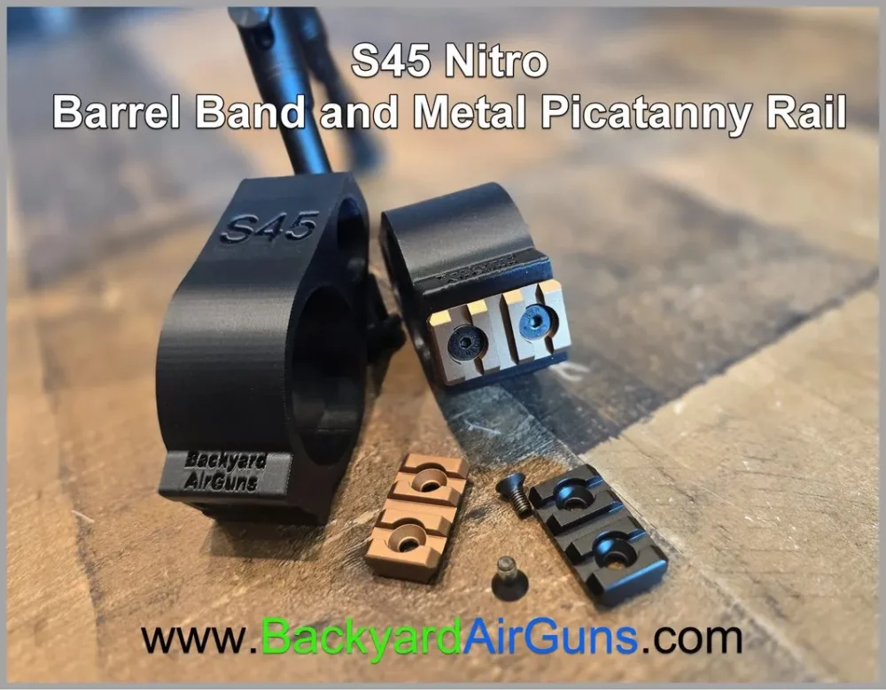 S45 Nitro barrel band & Picatinny rail.
