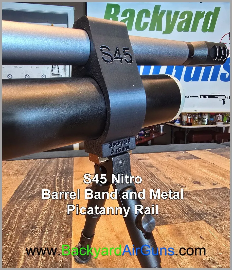 S45 Nitro barrel band and rail.