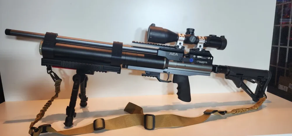 AEA Challenger PCP air rifle with scope.
