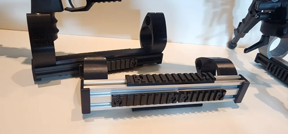3D-printed gun accessories: picatinny rails.