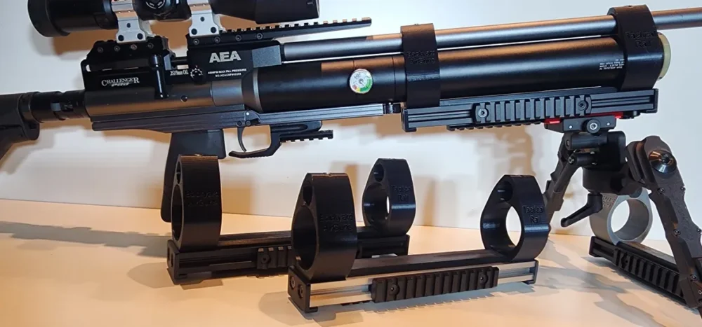 AEA Challenger air rifle with mounts.