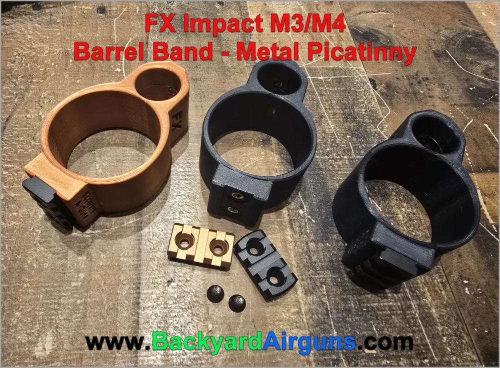 FX Impact M3/M4 barrel bands with picatinny rail.