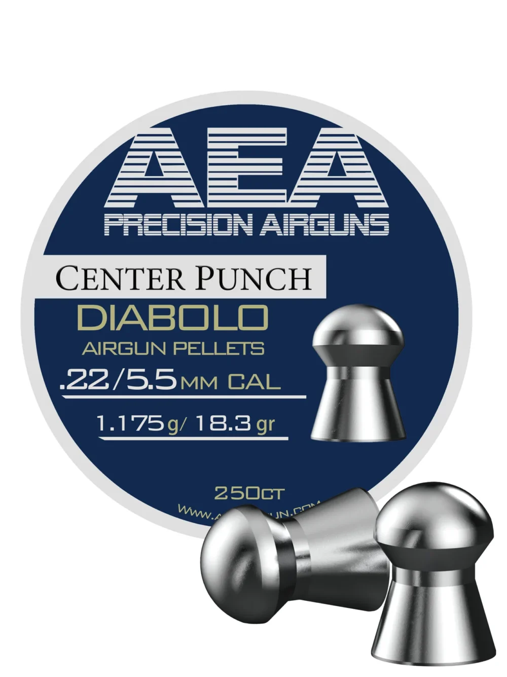 AEA Center Punch Pellets | .22 Cal | 18.3 gr |  500 Ct